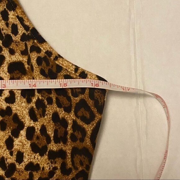 LEOPARD Print Mini Dress Stretchy Size M - Picture 7 of 12